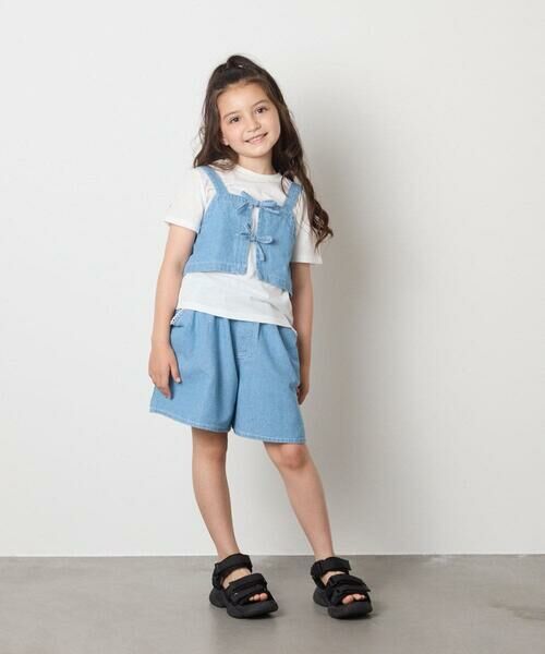 a.v.v / アー・ヴェ・ヴェ カットソー | 【接触冷感/ジメジメ対策/セットアップも出来る】[120-160]デニムビスチェセット | 詳細5