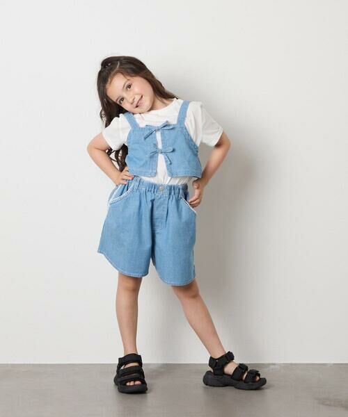 a.v.v / アー・ヴェ・ヴェ カットソー | 【接触冷感/ジメジメ対策/セットアップも出来る】[120-160]デニムビスチェセット | 詳細9