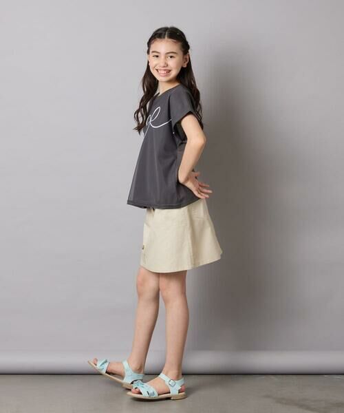 a.v.v / アー・ヴェ・ヴェ カットソー | 【接触冷感/ジメジメ対策】[100-160]リボンテープチュールドッキングTシャツ | 詳細17