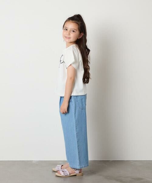 a.v.v / アー・ヴェ・ヴェ カットソー | 【接触冷感/ジメジメ対策】[100-160]リボンテープチュールドッキングTシャツ | 詳細8