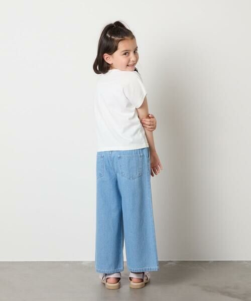 a.v.v / アー・ヴェ・ヴェ カットソー | 【接触冷感/ジメジメ対策】[100-160]リボンテープチュールドッキングTシャツ | 詳細9