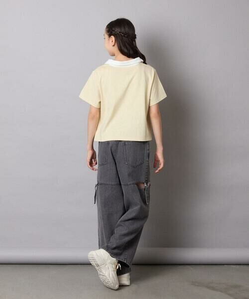 a.v.v / アー・ヴェ・ヴェ カットソー | 【接触冷感/ジメジメ対策】[130-160]えり付き切替ロゴTシャツ | 詳細10