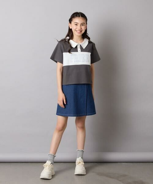 a.v.v / アー・ヴェ・ヴェ カットソー | 【接触冷感/ジメジメ対策】[130-160]えり付き切替ロゴTシャツ | 詳細18