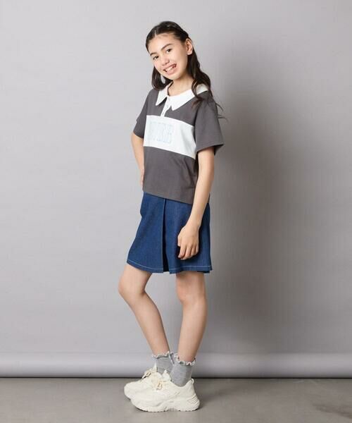 a.v.v / アー・ヴェ・ヴェ カットソー | 【接触冷感/ジメジメ対策】[130-160]えり付き切替ロゴTシャツ | 詳細19