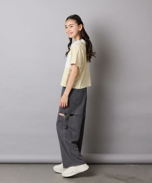 a.v.v / アー・ヴェ・ヴェ カットソー | 【接触冷感/ジメジメ対策】[130-160]えり付き切替ロゴTシャツ | 詳細9