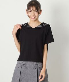 a.v.v / アー・ヴェ・ヴェ カットソー | [120-160]【接触冷感/ジメジメ対策】セーラーカラーＴ