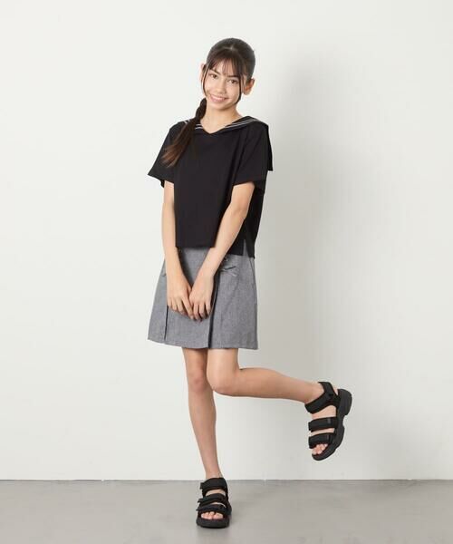 a.v.v / アー・ヴェ・ヴェ カットソー | [120-160]【接触冷感/ジメジメ対策】セーラーカラーＴ | 詳細15