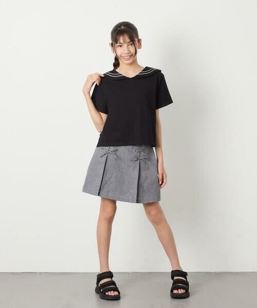 a.v.v / アー・ヴェ・ヴェ カットソー | [120-160]【接触冷感/ジメジメ対策】セーラーカラーＴ | 詳細18