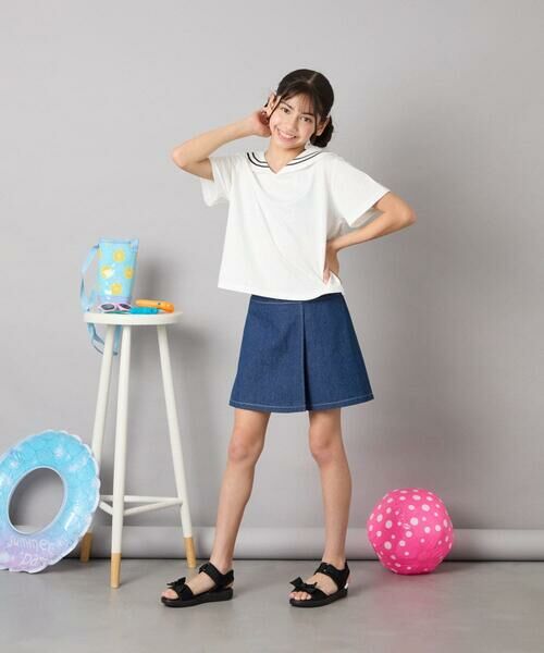 a.v.v / アー・ヴェ・ヴェ カットソー | [120-160]【接触冷感/ジメジメ対策】セーラーカラーＴ | 詳細4