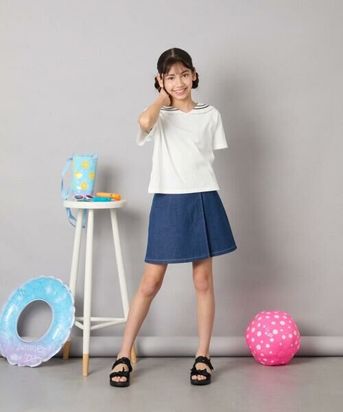 a.v.v / アー・ヴェ・ヴェ カットソー | [120-160]【接触冷感/ジメジメ対策】セーラーカラーＴ | 詳細5