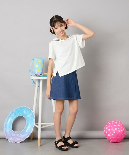 a.v.v / アー・ヴェ・ヴェ カットソー | [120-160]【接触冷感/ジメジメ対策】セーラーカラーＴ | 詳細6