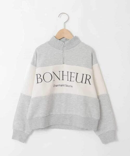 a.v.v / アー・ヴェ・ヴェ カットソー | [130-160]切り替えハーフジップスウェット | 詳細2