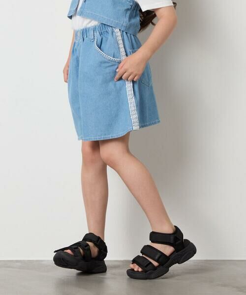 a.v.v / アー・ヴェ・ヴェ その他パンツ | 【接触冷感/ジメジメ対策/セットアップも出来る】[120-160]デコデニムキュロット | 詳細3