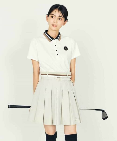 a.v.v/アー・ヴェ・ヴェ レディースゴルフウエア/ポロシャツ ホワイト M a.v.v/アー・ヴェ・ヴェ レディースゴルフウエア/ポロシャツ ホワイト M