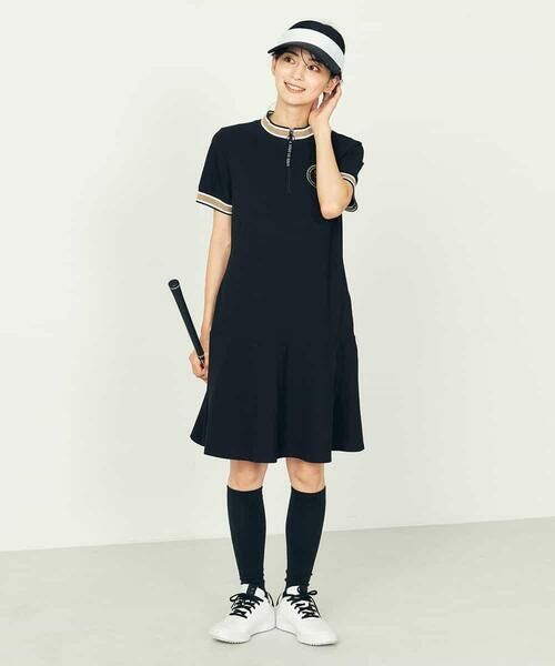 a.v.v / アー・ヴェ・ヴェ ロング・マキシ丈ワンピース | レディースゴルフウエア/ハーフZIPモックネックワンピース | 詳細7