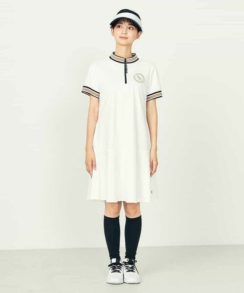 a.v.v / アー・ヴェ・ヴェ ロング・マキシ丈ワンピース | レディースゴルフウエア/ハーフZIPモックネックワンピース | 詳細8