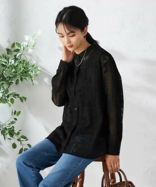 a.v.v / アー・ヴェ・ヴェ シャツ・ブラウス | スクエアレースシャツ | 詳細11