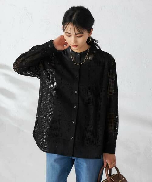 a.v.v / アー・ヴェ・ヴェ シャツ・ブラウス | スクエアレースシャツ | 詳細8