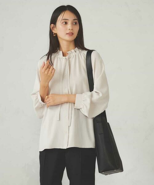 a.v.v / アー・ヴェ・ヴェ シャツ・ブラウス | フリルネックボウタイブラウス | 詳細11