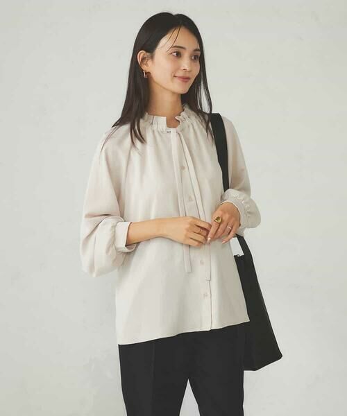 a.v.v / アー・ヴェ・ヴェ シャツ・ブラウス | フリルネックボウタイブラウス | 詳細12