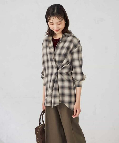 a.v.v / アー・ヴェ・ヴェ シャツ・ブラウス | オンブレーチェックシャツ | 詳細10