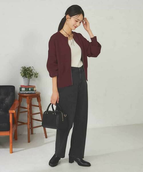 a.v.v / アー・ヴェ・ヴェ カーディガン・ボレロ | 【さらさらタッチ】ミニブークレWジップカーディガン | 詳細18