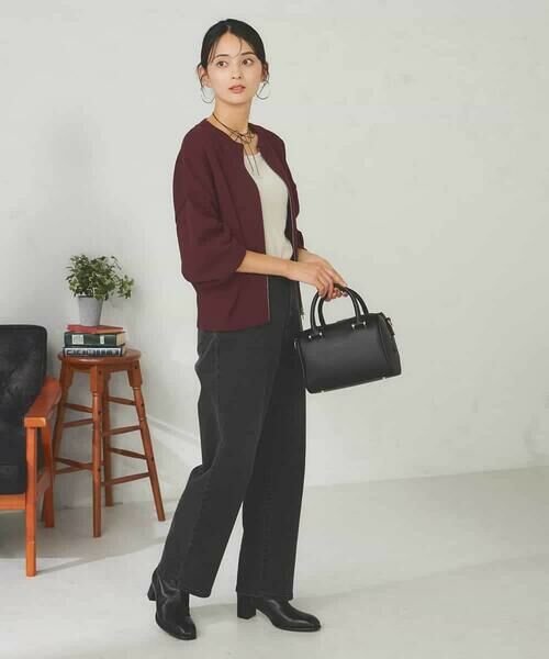 a.v.v / アー・ヴェ・ヴェ カーディガン・ボレロ | 【さらさらタッチ】ミニブークレWジップカーディガン | 詳細19