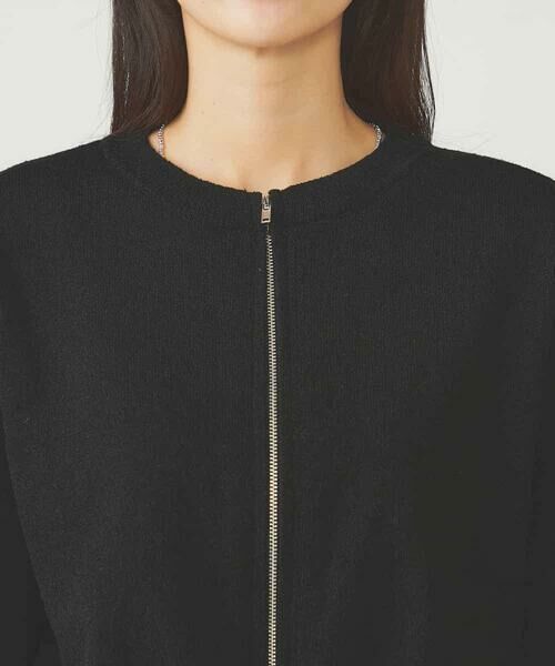 a.v.v / アー・ヴェ・ヴェ カーディガン・ボレロ | 【さらさらタッチ】ミニブークレWジップカーディガン | 詳細2