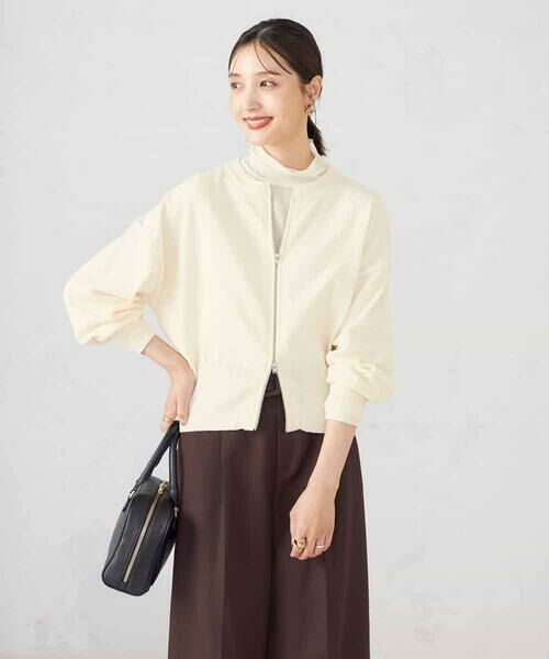 a.v.v / アー・ヴェ・ヴェ カーディガン・ボレロ | 【さらさらタッチ】ミニブークレWジップカーディガン | 詳細25