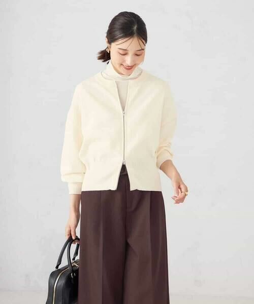a.v.v / アー・ヴェ・ヴェ カーディガン・ボレロ | 【さらさらタッチ】ミニブークレWジップカーディガン | 詳細26