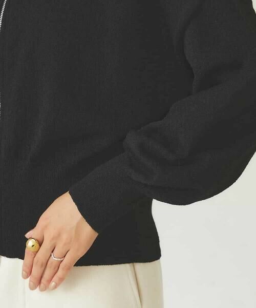 a.v.v / アー・ヴェ・ヴェ カーディガン・ボレロ | 【さらさらタッチ】ミニブークレWジップカーディガン | 詳細3