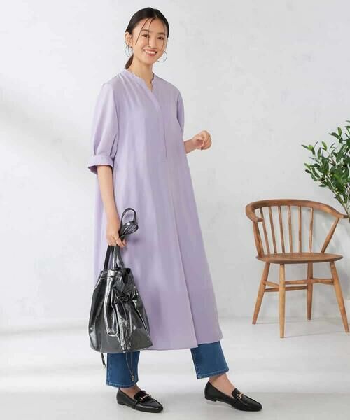 a.v.v / アー・ヴェ・ヴェ ロング・マキシ丈ワンピース | 【接触冷感/洗える】カフタンワンピース | 詳細1
