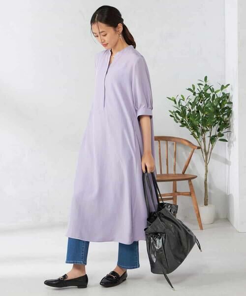 a.v.v / アー・ヴェ・ヴェ ロング・マキシ丈ワンピース | 【接触冷感/洗える】カフタンワンピース | 詳細2