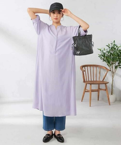 a.v.v / アー・ヴェ・ヴェ ロング・マキシ丈ワンピース | 【接触冷感/洗える】カフタンワンピース | 詳細3