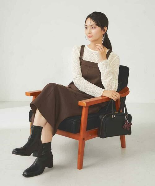 a.v.v / アー・ヴェ・ヴェ ロング・マキシ丈スカート | 【洗える】Iラインサスペンダー付きジャンスカ | 詳細11