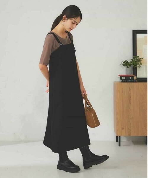 a.v.v / アー・ヴェ・ヴェ ロング・マキシ丈スカート | 【洗える】Iラインサスペンダー付きジャンスカ | 詳細15