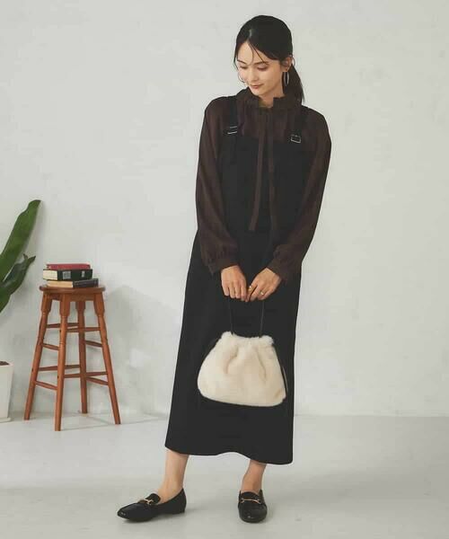 a.v.v / アー・ヴェ・ヴェ ロング・マキシ丈スカート | 【洗える】Iラインサスペンダー付きジャンスカ | 詳細16