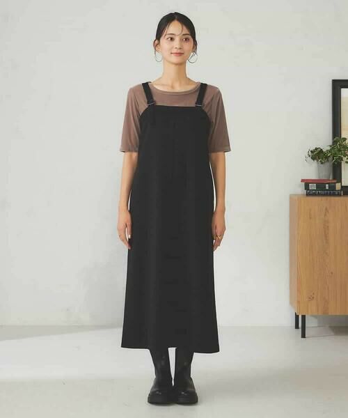 a.v.v / アー・ヴェ・ヴェ ロング・マキシ丈スカート | 【洗える】Iラインサスペンダー付きジャンスカ | 詳細22