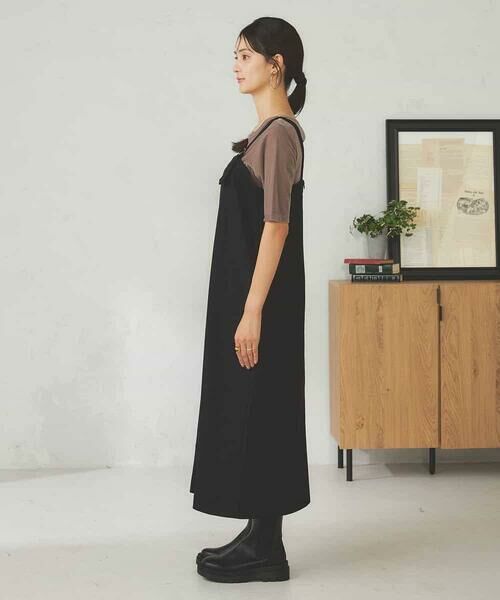 a.v.v / アー・ヴェ・ヴェ ロング・マキシ丈スカート | 【洗える】Iラインサスペンダー付きジャンスカ | 詳細23