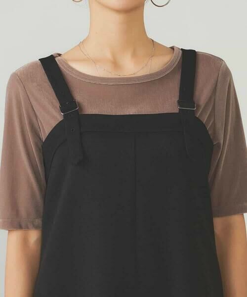 a.v.v / アー・ヴェ・ヴェ ロング・マキシ丈スカート | 【洗える】Iラインサスペンダー付きジャンスカ | 詳細25