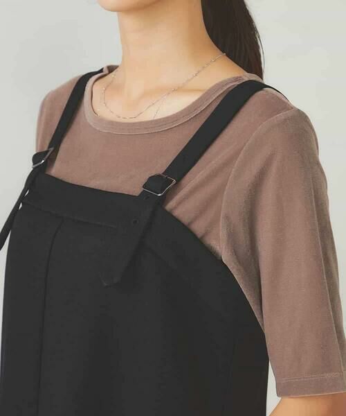 a.v.v / アー・ヴェ・ヴェ ロング・マキシ丈スカート | 【洗える】Iラインサスペンダー付きジャンスカ | 詳細27