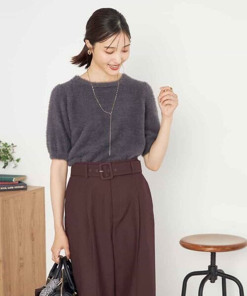 a.v.v / アー・ヴェ・ヴェ ニット・セーター | フェザーヤーンハーフスリーブニット | 詳細8