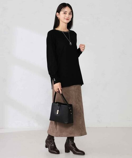 a.v.v / アー・ヴェ・ヴェ ニット・セーター | 袖パール付きチュニックニット | 詳細11