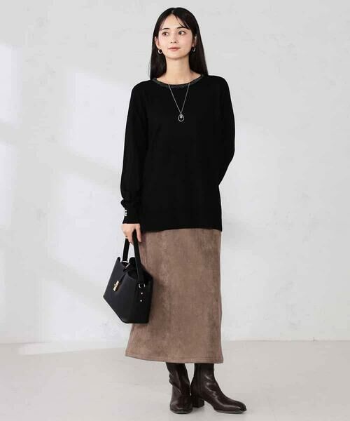 a.v.v / アー・ヴェ・ヴェ ニット・セーター | 袖パール付きチュニックニット | 詳細12