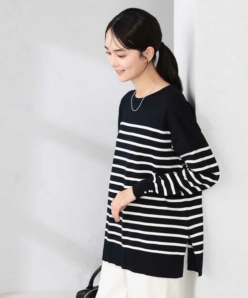 a.v.v / アー・ヴェ・ヴェ ニット・セーター | 袖パール付きチュニックニット | 詳細21