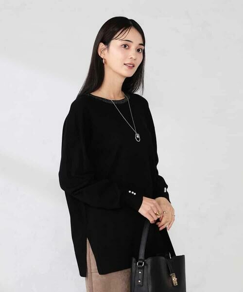 a.v.v / アー・ヴェ・ヴェ ニット・セーター | 袖パール付きチュニックニット | 詳細8