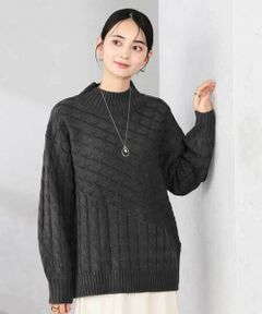 a.v.v / アー・ヴェ・ヴェ ニット・セーター | ケーブル編みバイアスデザインニット