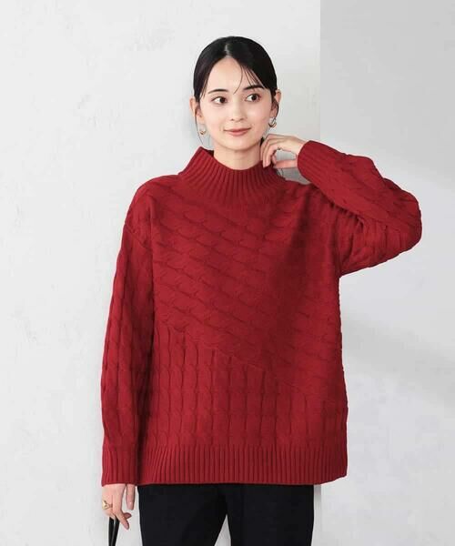 a.v.v / アー・ヴェ・ヴェ ニット・セーター | ケーブル編みバイアスデザインニット | 詳細1