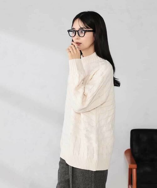 a.v.v / アー・ヴェ・ヴェ ニット・セーター | ケーブル編みバイアスデザインニット | 詳細10