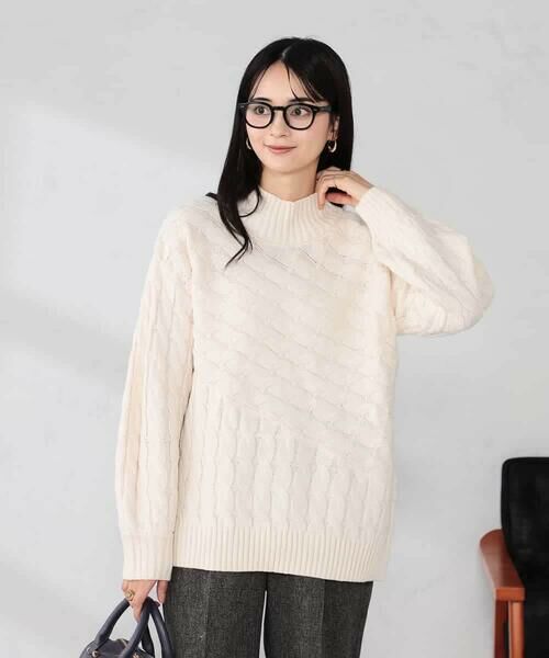a.v.v / アー・ヴェ・ヴェ ニット・セーター | ケーブル編みバイアスデザインニット | 詳細11